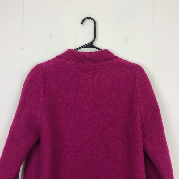 Vintage Kim Bernardin Paris Fuchsia Wool Coat Sz S - Picture 9 of 11